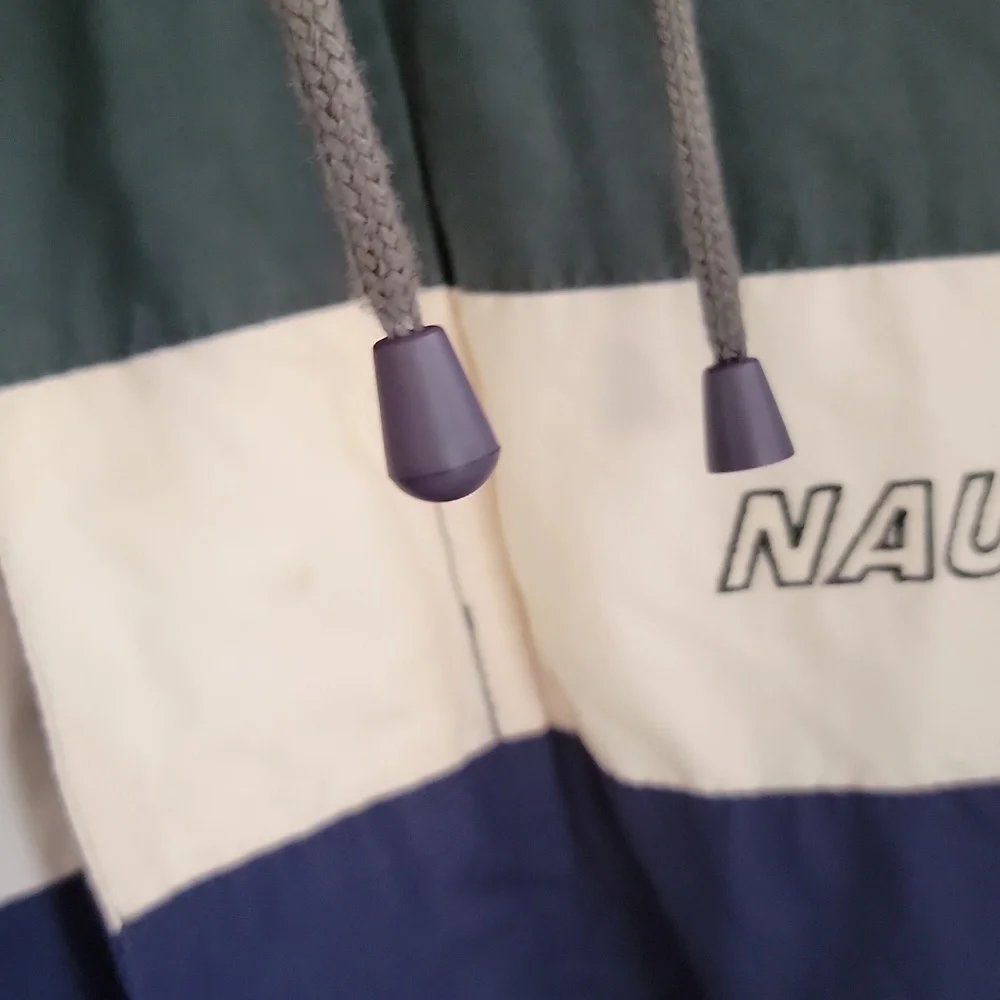 Vintage Nautica Mens Jacket XL Hooded Green Reversible Long Sleeve - Picture 5 of 7